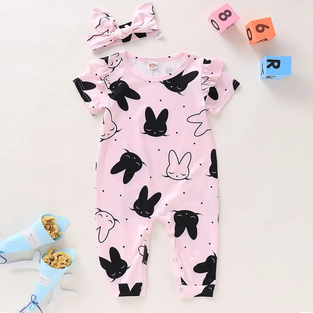 Пасхальный комбинезон для мальчиков и девочек Детский с короткими рукавами