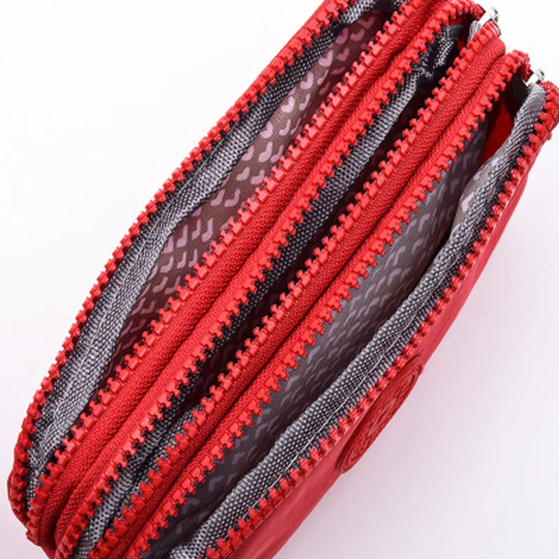 Coin Purse Ladies Mobile Phone Bag Fashion Small Wallet Business Card Holder Multifunctional Three Zipper Mini Canvas Bag Girls