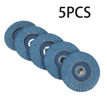 

5Pcs 4 100mm 60 GRIT FLAP DISCS WHEELS ZIRCONIA ANGLE GRINDER GRINDING SANDING