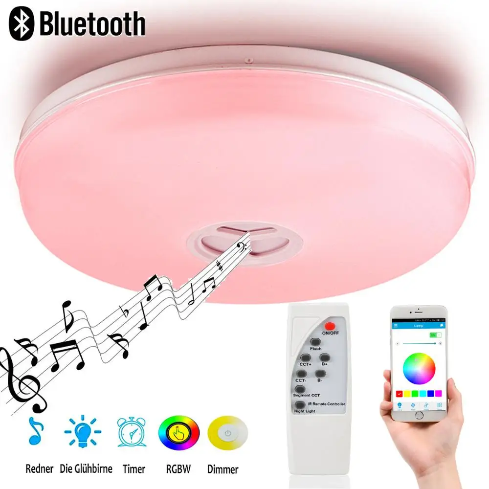 

Smart Music LED Ceiling Lights RGB Dimmable APP Remote Control Modern Bluetooth ceiling+lights Bedroom Lamps