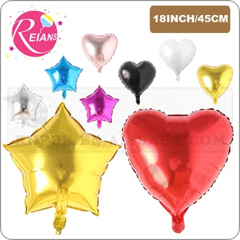 

18" Inch 45CM Foil Star Balloon heart ballon baby shower Helium Metallic globos for Wedding/birthday party decoration supplies