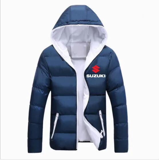 Тёмно-синий Новинка; сезон лето; толстовки на молнии для фанатов Suzuki 20sfdgrtt - Цвет: Тёмно-синий