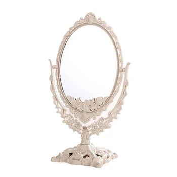 

European Retro Makeup Mirror Floral Oval Round Handhold Mirror Princess Elegant Makeup Beauty Tool for Girls Women