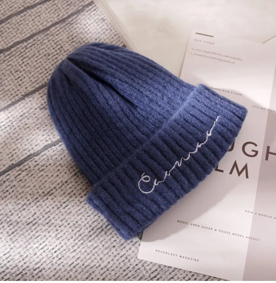 Unisex Winter Ribbed Knitted Cuffed Short Melon Cap Solid Color Skullcap Baggy Retro Ski Fisherman Docker Beanie Hat Slouchy