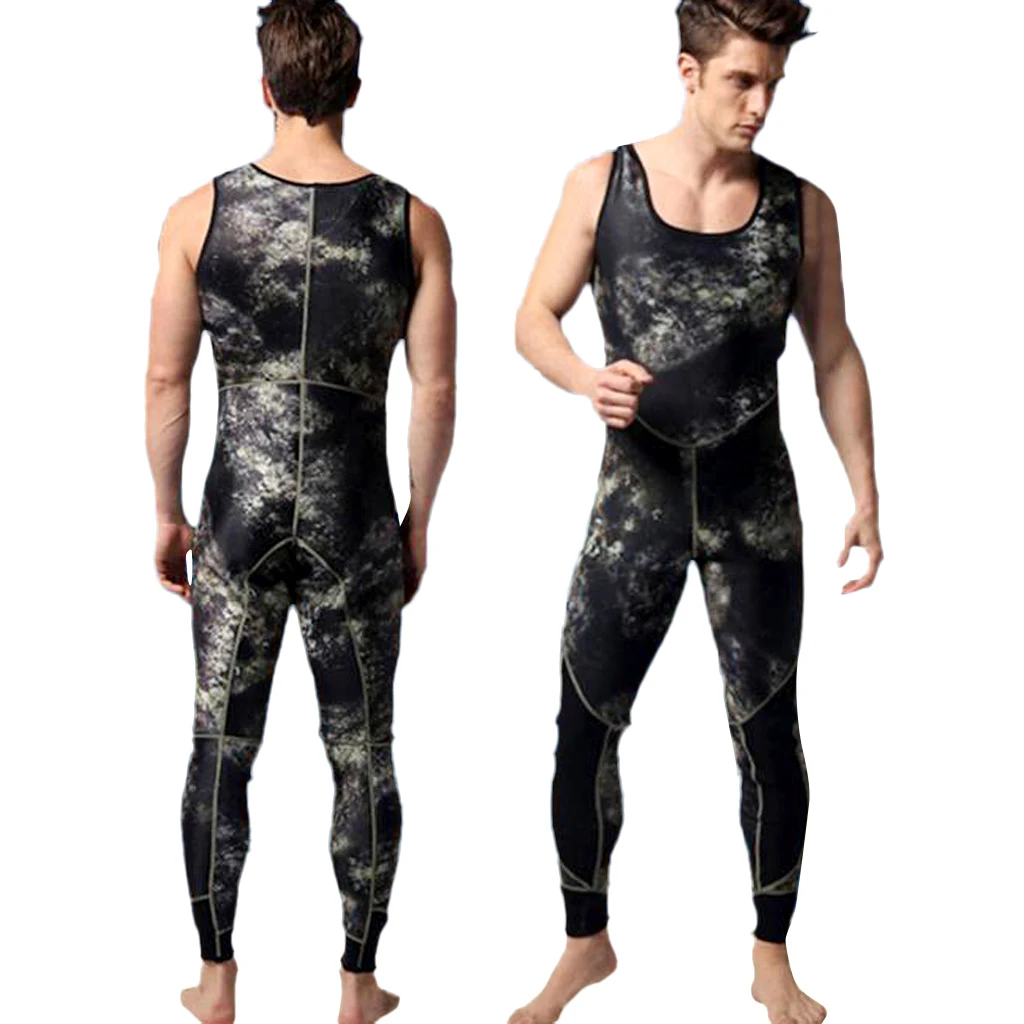 Premium Spearfishing Wetsuits 3mm Neoprene 2-Pieces Hoodie Snorkeling Full Suits Long Sleeve Neoprene Wetsuit Top for Men Women