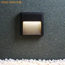 Уличный лестничный светильник, водонепроницаемый ступенчатый светильник, настенный светильник Epistar, светодиодный, 8 Вт, AC85-265V, IP54, алюминиевый, для забора, коридора, двора, сада