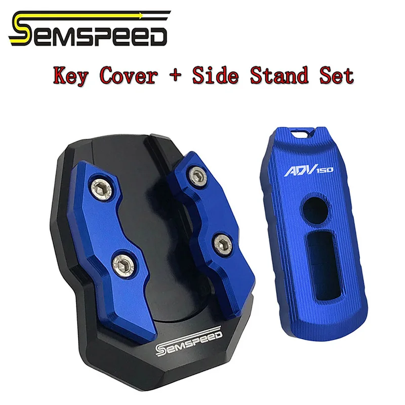 Semspeed мотоциклетные боковые подставки для ключей, Набор держателей, подставки, поддержка, расширительные колодки, набор пластин для Honda ADV150 с логотипом