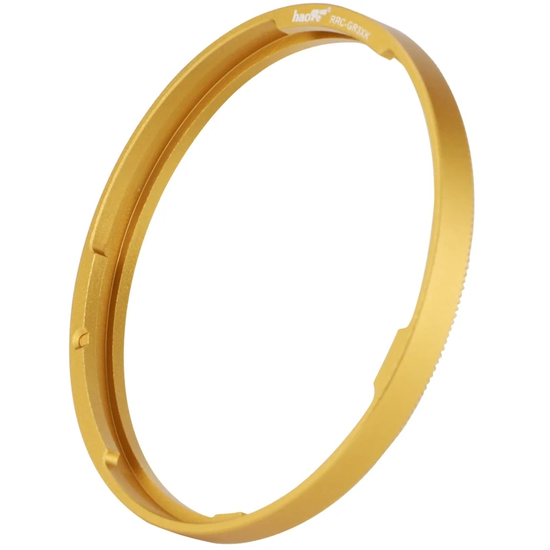haoge ouro metal decorar anel boné para ricoh câmera substitui