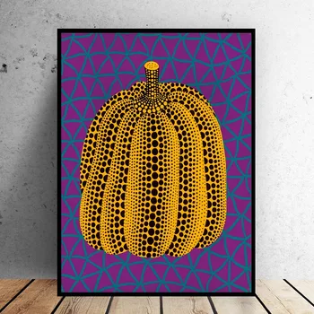 

ART Yayoi Kusama Purple Pumpkin Canvas Art Printed Oil Painting on Canvas Wall Painting for Home Bedroom Decor Wall Picture