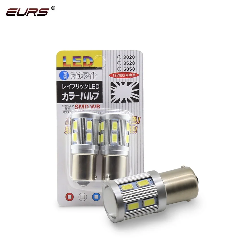 EURS 10 шт Автомобильные стоп-сигналы 12V 1156 BA15S P21W 5630 12SMD светодиодный лампы мотоциклов поворотник обратный задние фонари светильник стайлинга автомобилей 10 Вт