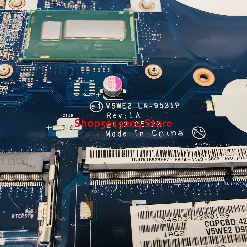 Для ACER E1-572 E1-572G Материнская плата ноутбука V5WE2 LA-9531P SR170 I5-4200U материнская плата