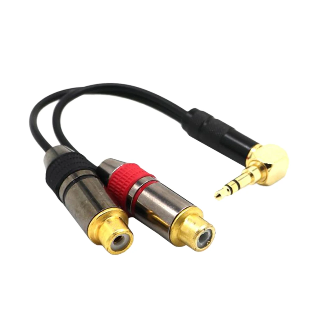 3,5 мм до 2RCA кабель, позолоченный 3,5 мм штекер до 2 RCA Женский стерео аудио адаптер удлинитель-30 см