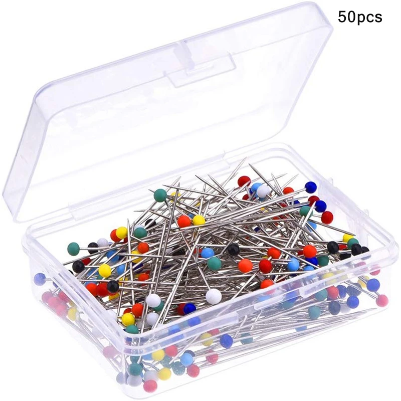 50pcs MIUSIE 100/50 шт Свадебные булавки для шитья фиксированный корсаж флористы Ручное шитье аксессуары инструменты швейные булавки портниха - Color: 50pcs