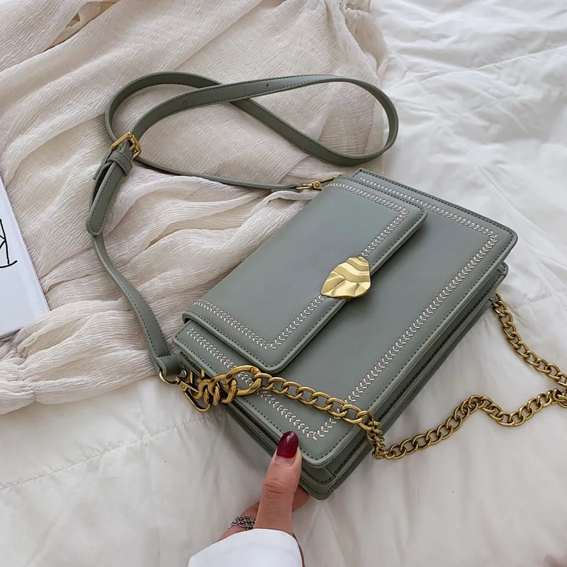 

Female Crossbody Bag For Women 2019 Quality PU Leather Luxury Handbags Designer Sac A Main Ladies Chain Shoulder Messenger Bag