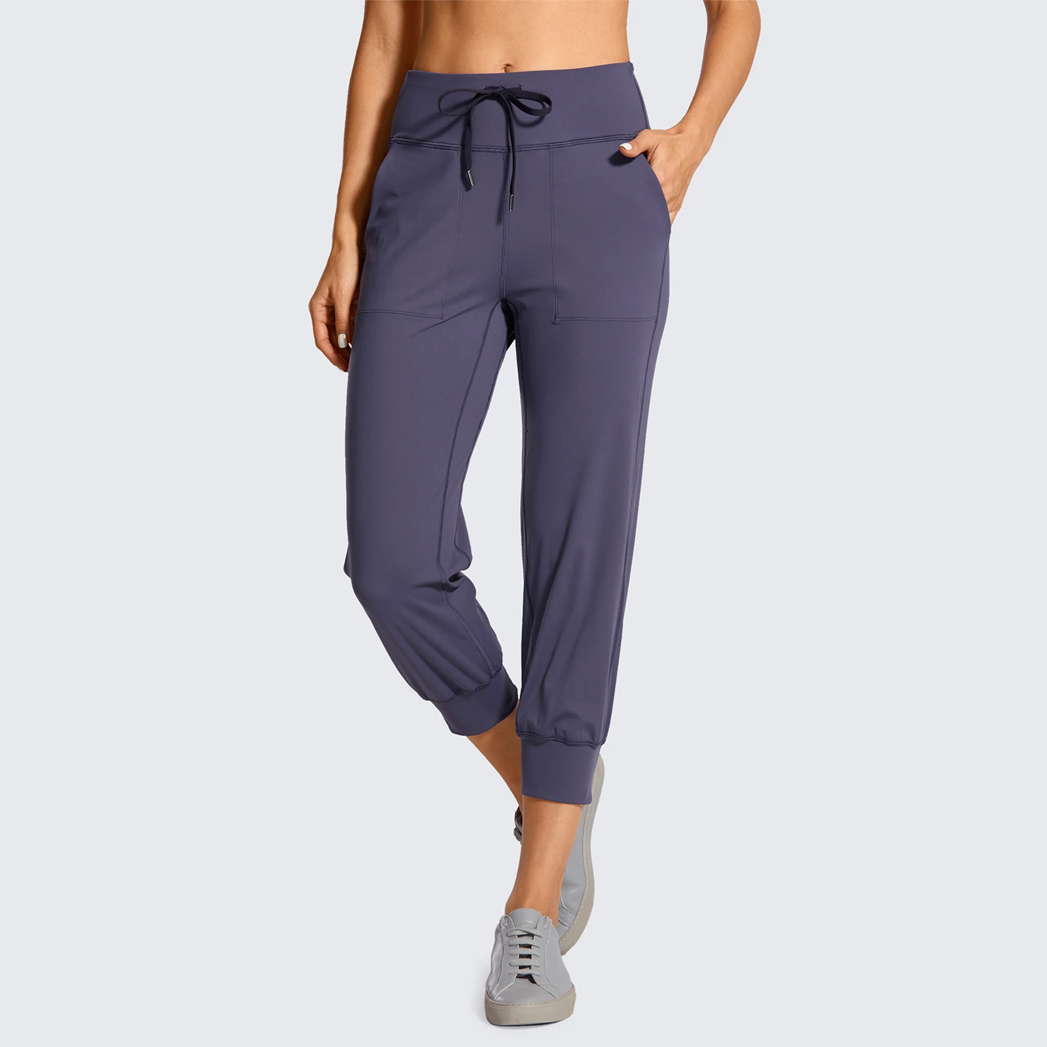 Women's Naked Feeling Workout Yoga Jogger with Pockets Drawstring Comfy Lounge Capri Pants-25 inches Women's Naked Feeling Workout Yoga Jogger with Pockets Drawstring Comfy Lounge Capri Pants-25 inches