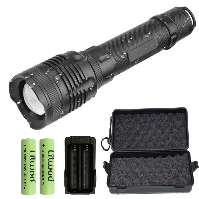 Option C Litwod Z25 P78 CREE XHP70.2 32 Вт Мощный зум-объектив тактический светодиодный фонарик 10000 мАч 26650 18650 батарея - Испускаемый цвет: Option C