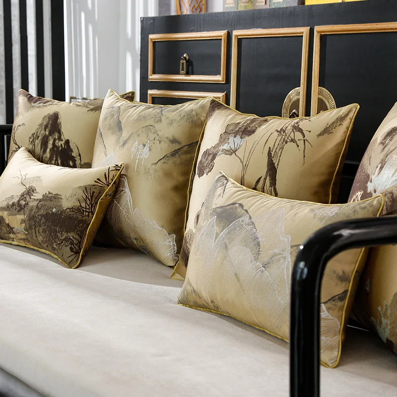 

Наволочка для подушки, жаккардовая, 0/50, 35x50/45/40x6, подушка с лотосом