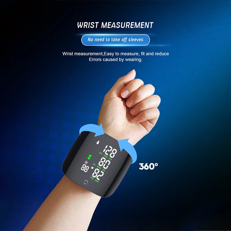 Buy Wholesale China Portable Mini Digital Automatic Rechargeable Wristr Blood  Pressure Monitor Bp Machine Cuff & Wrist Blood Pressure Monitor at USD 8.6