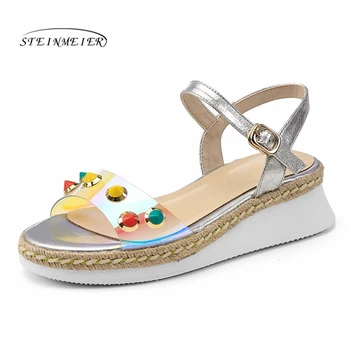 

Steinmeier Flat Sandals Women Shoes Gladiator Open Toe Buckle Soft Sandals Female Casual Women's Flat Platform Beach Shoes