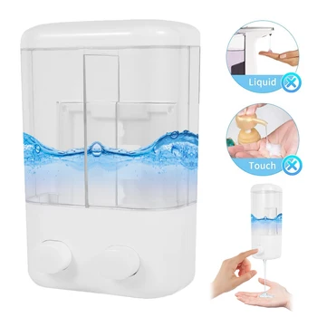 

500/1000ml Wall Mounted Soap Dispenser Manual Press Liquid Soap Dispenser Bathroom Sanitizer Shampoo Shower Gel Container Bottle