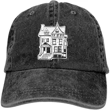Черная бейсбольная Кепка-дома Детройта дальнобойщика шляпа из стираного хлопка винтажная Регулируемая шляпа для папы