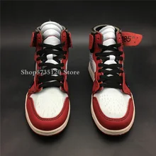 Off OW White x Men Air 1 High OG Chicago AA3834-101 1s I Women Basketball Sports Retro Sneakers Best Quality