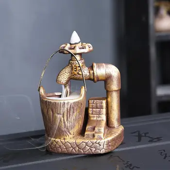 

Faucet Backflow Incense Burner Smoke Waterfall Handicraft Incense Holder Ceramic Backflow Incense Burner Gift Crafts Home Decor