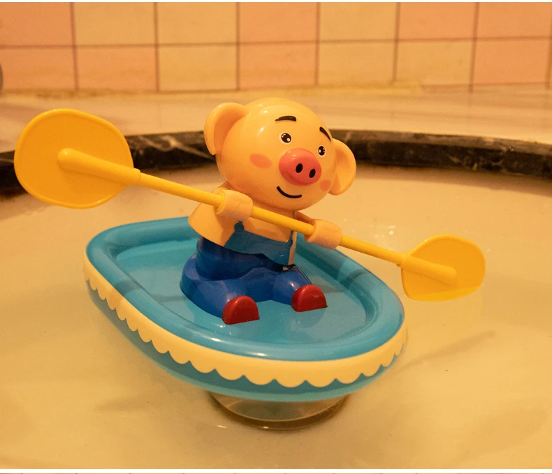 Игрушки для ванной поросенок на лодках для плавания, детские водные игрушки для мальчиков и девочек, пляжные игрушки для купания, игрушки для детей, подарок для ванной, пластик CC50TB