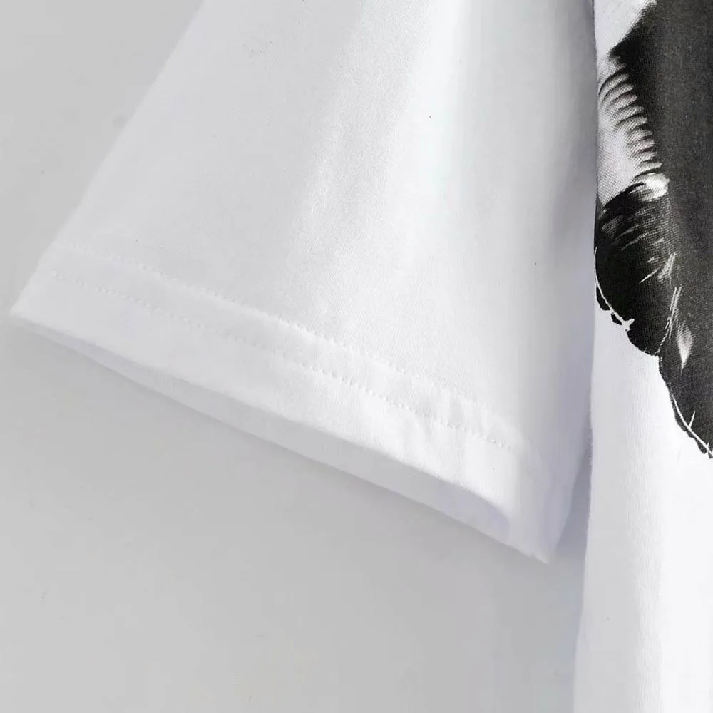 Дисней стильный милый Микки Маус воздушный шар мультфильм печати Футболка o-образным вырезом Пуловер короткий рукав Повседневная мода женские белые футболки топы