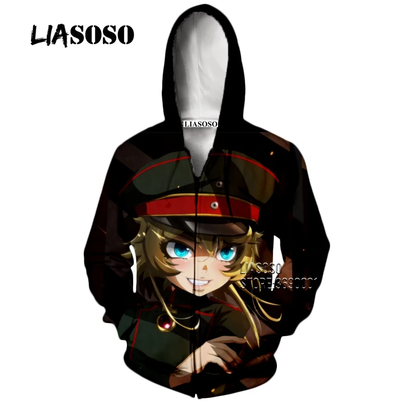 18 Аниме Yōjo Senki Saga of Tanya the Evil 3D принт для женщин мужчин толстовки кофты на молнии куртка пальто Высокое качество топы - Цвет: 18