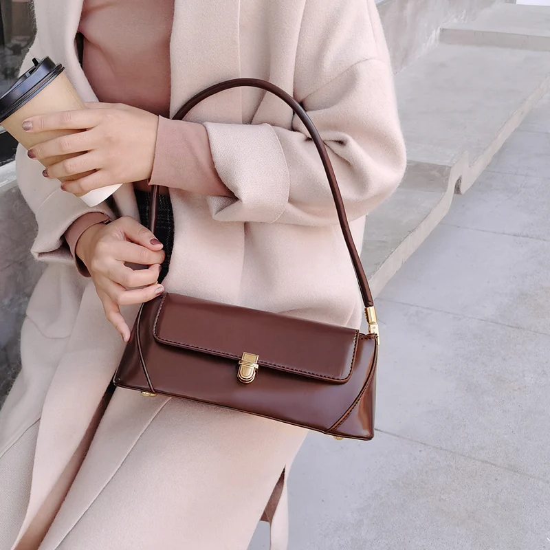 

2020 Hot Sale French Baguette Commuter Bag Luxury Vintage Famous Brand Lady Tote Bag High Quality Pu Leather Women Shoulder Bag