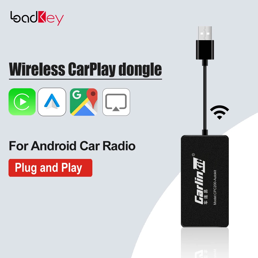 

LoadKey & Carlinkit Беспроводной CarPlay Android Авто USB-ключ для Android Радио Экран Автомобильный игровой адаптер Mirrorlink Netflix Video