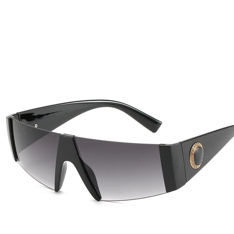 ROSANNA, брендовые, модные, черные, цельные солнцезащитные очки, мужские, негабаритный, плоский верх, солнцезащитные очки для wo, мужские, квадратные, градиентные линзы, очки - Цвет линз: C1