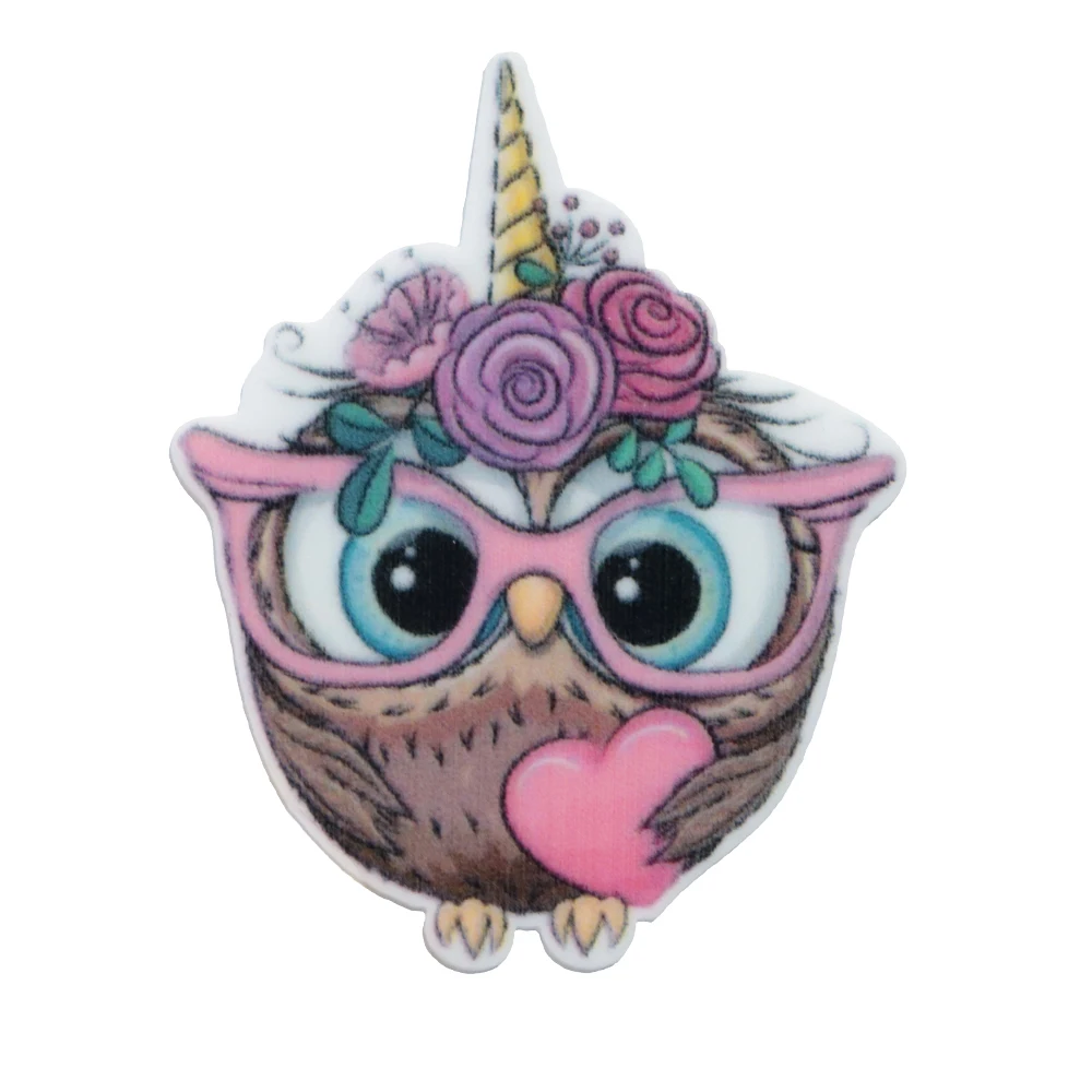 5pcs/lot Cute Owl Acrylic Flatback Planar Resins DIY Sew For Bow-knot Gift Crafts Jewelry Accessories