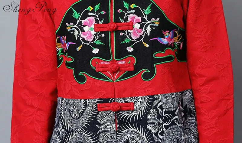 Традиционная китайская одежда для женщин cheongsam Топ воротник стойка Женские топы и блузки Восточная китайская одежда V1735
