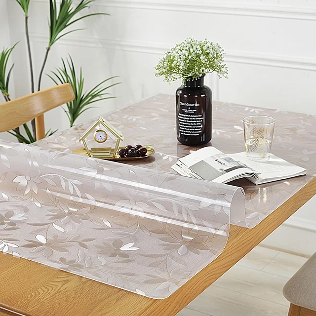 Nappe 2mm Imperméable Transparente. Rectangulaire Nappe De Table En Pvc.  90x160 cm - Nappe BUT