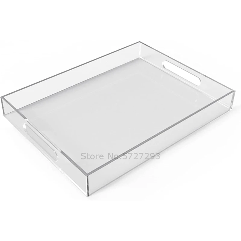 Modern Acrylic Tray With Cutout Handles Acrylic Serving Tray Organizer