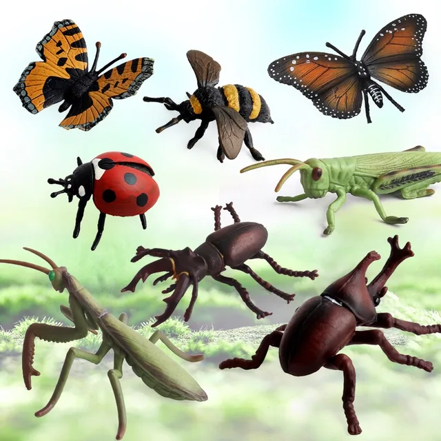 8 Types Realistic Insects Figures Lifelike Animal Figurines Toys Children'S Early Educational Learning Insect Cognitive Toy Gift 6