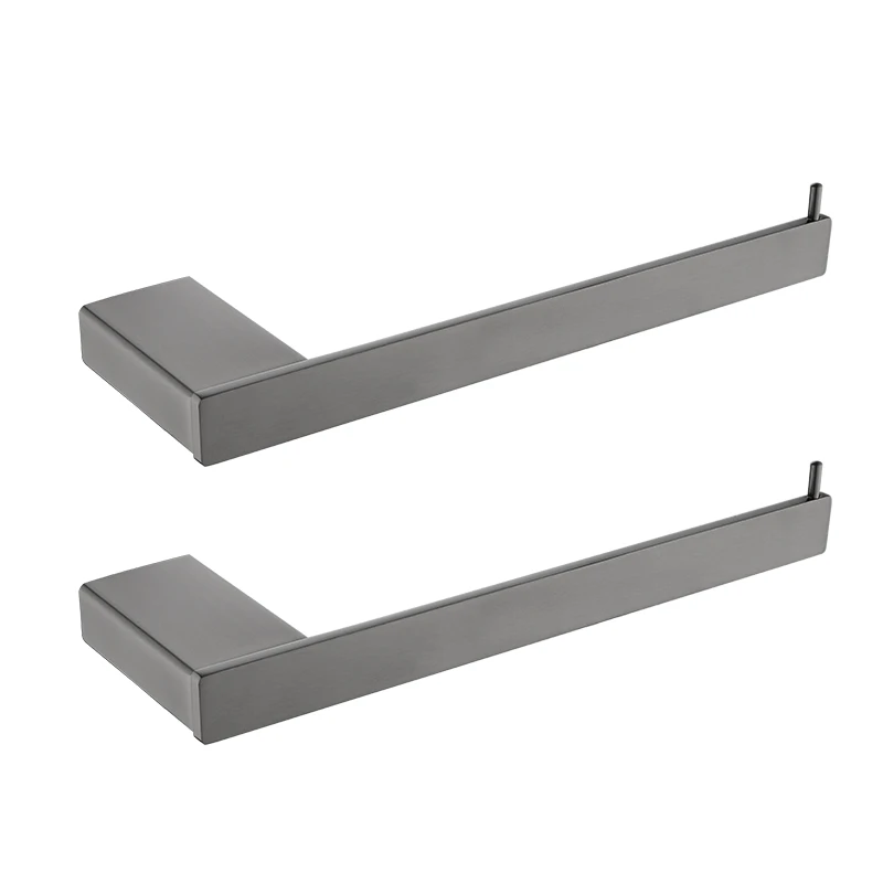 New Arrived Gray Brushed Stainless Steel Towel Ring Towel Shelf Rack Kitchen Holder