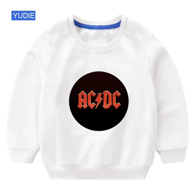 Свитер для маленьких мальчиков; белый свитер ACDC для мальчиков; крутые модные толстовки; свитер для маленьких девочек; хлопковый пуловер; топы - Цвет: 07