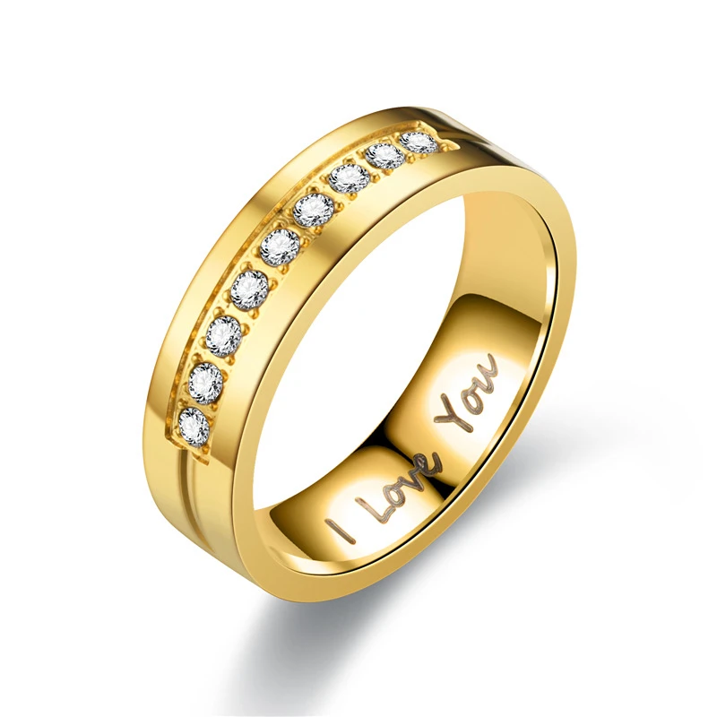 Wedding Rings For Women Men Couple Stainless Steel Anniversary Engagement