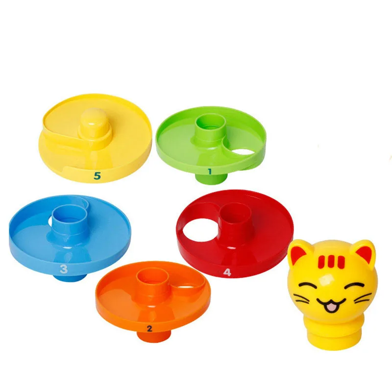 5-Layer Rotating Tower Toy Set Baby Toy Ball Falling Down Rolling Tower 3 Rotating Active Balls And Colored Beads Development Ed