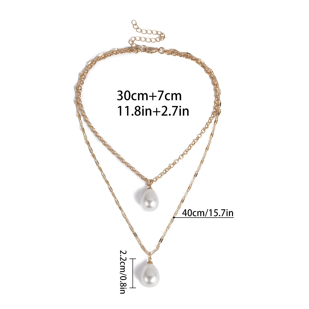 SHIXIN, очаровательное жемчужное многослойное ожерелье для женщин, простая цепочка, жемчужное ожерелье с подвеской, массивное модное ювелирное изделие, женское ожерелье, подарок