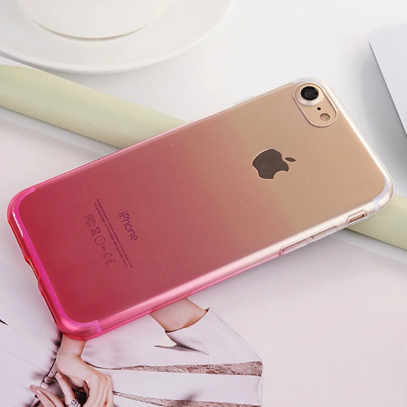 Sinzean 100 шт для IPHONE XS MAX/XR ультра тонкий градиентный Мягкий ТПУ чехол для IPHONE 678 Plus/5s Красочный Блестящий силиконовый чехол