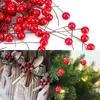 100 Pcs Artificial Holly Berry Christmas Tree DIY Gifts Red Flower Home Garden Decorations Birthday Supplies Party Ornament ► Photo 2/6
