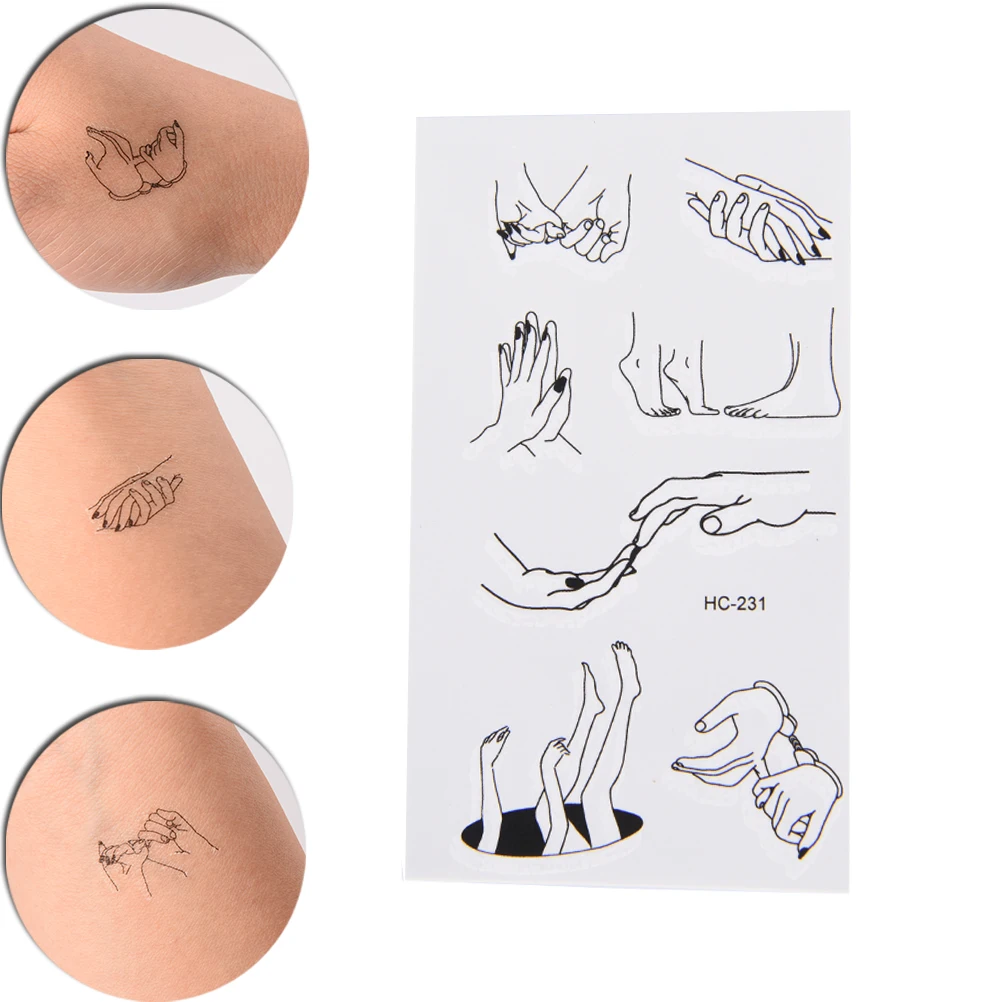 

Art Sexy Harajuku Waterproof Temporary Tattoo 10.5*6cm Henna Fake Flash Tattoo Sticker Fingers Toes Body