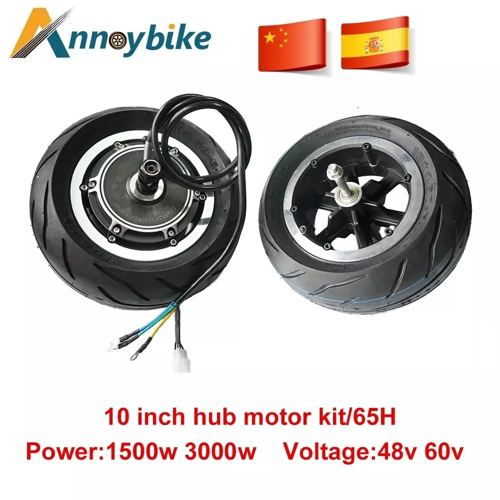 10 Pollici 48V1500W 60V3000W Brushless Gear Mozzo Motore Ruota Anteriore Kit Bicicleta Electrica Bici Elettrica Scooter Motore
