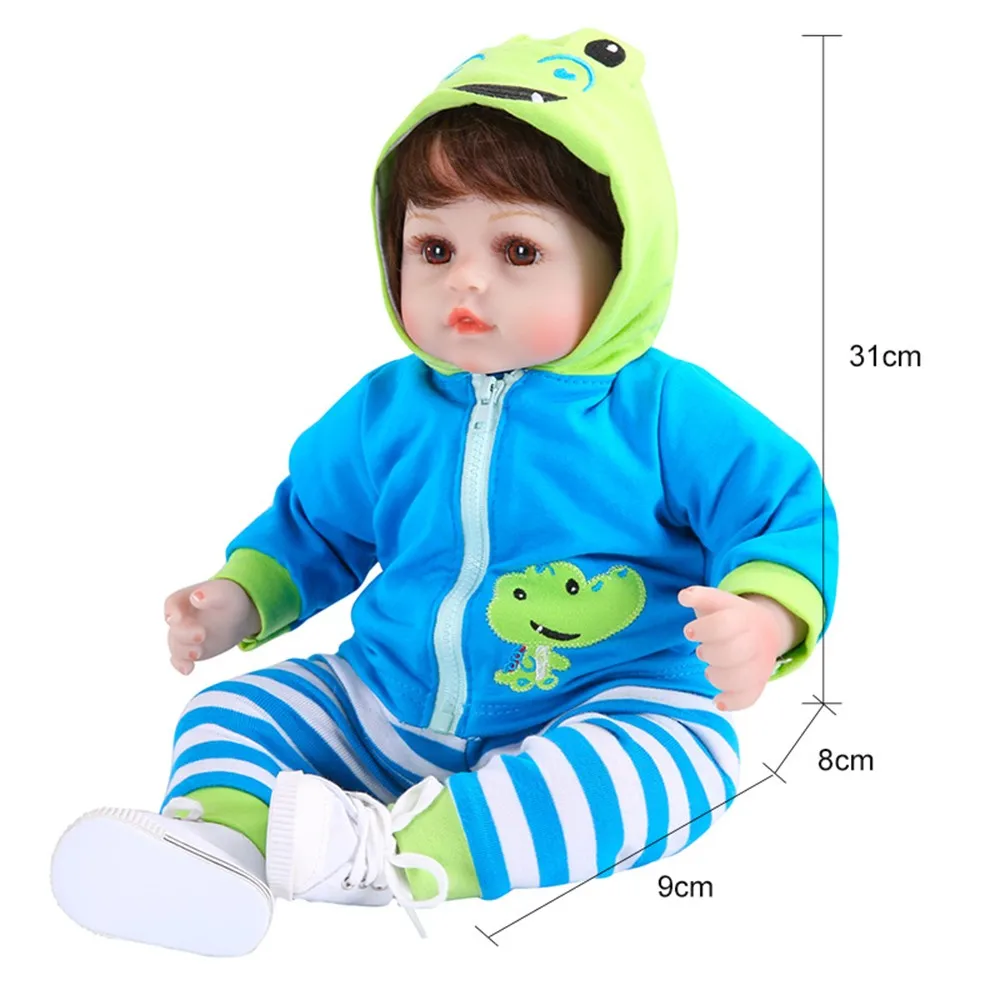 Лидер продаж Реалистичная кукла Reborn Baby 48 см пупсик Дети Девочка Playmate Реалистичная кукла малыш день рождения Рождественский подарок# g4