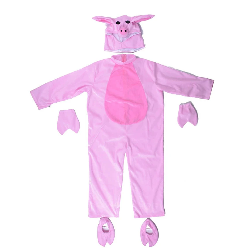 Children Animal Cosplay Costumes Halloween Party Fancy Kids Frog Pig Panda Jumpsuit Velvet Cute Stage Performance Clothing