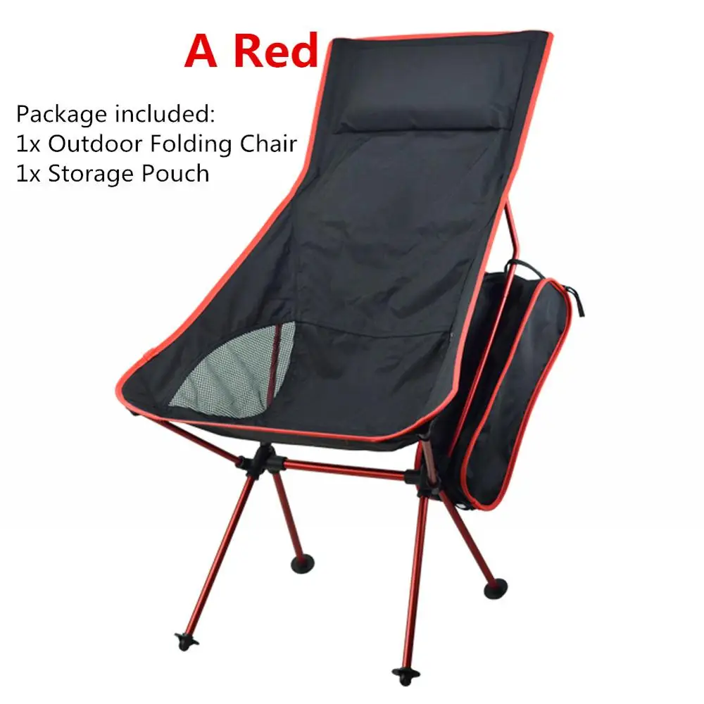 Открытый Кемпинг Стул Складной Рыбалка 600D ткань Оксфорд Портативный Легкий рыбалка стул для пикника инструменты барбекю пляж стул - Цвет: A Red